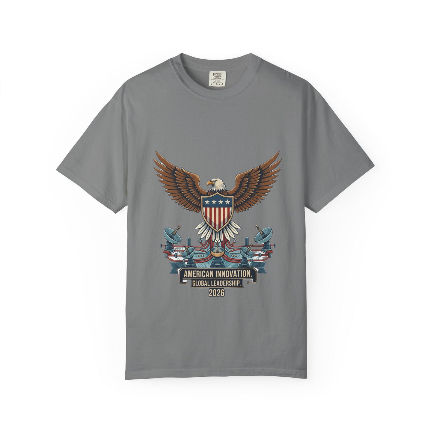 Patriotic Eagle T-Shirt — "American Innovation" Vintage Shield Tee