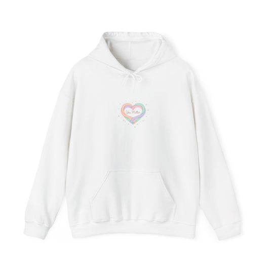 soft heart rainbow hoodie | Micro-Romance, Galentine’s pastel self-love