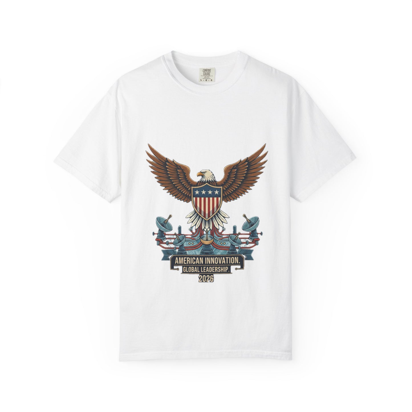 Patriotic Eagle T-Shirt — "American Innovation" Vintage Shield Tee