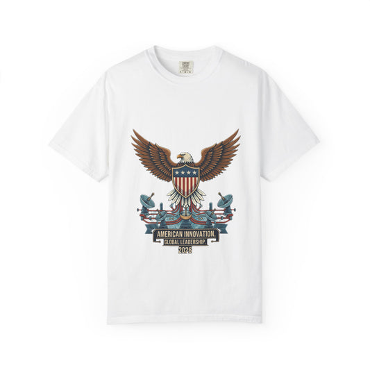 Patriotic Eagle T-Shirt — "American Innovation" Vintage Shield Tee
